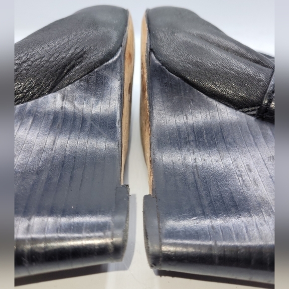 BCBGMAXAZRIA Ma-Remy Knee High Black Lamb Leather Wedge Boots Size 8.5 - Picture 9 of 16